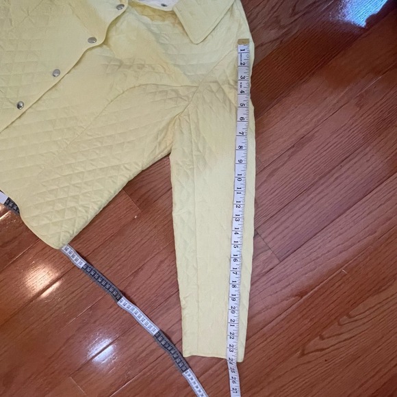 Briggs New York Butter Yellow Quilted Jacket Women's Size Large - Picture 8 of 10